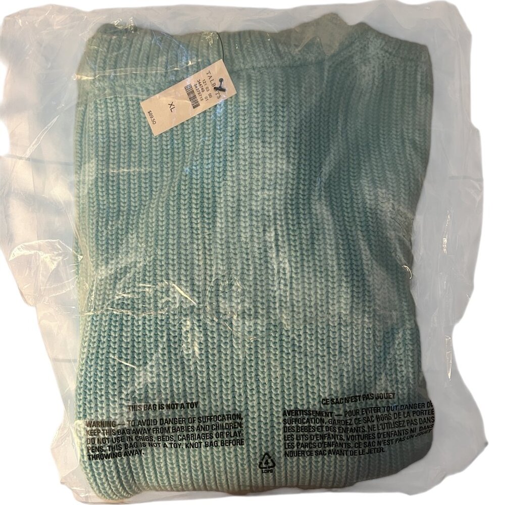 NWT Women's Talbot Blue Shaker Stitch Sweather, sz XL - Picture 5 of 5